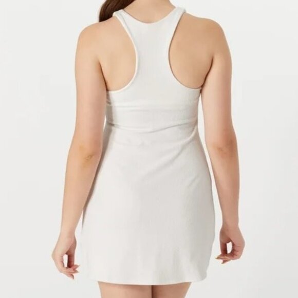 EleVen by Venus Williams One More Time Skater Dress Women's Size S White Leopard - Picture 2 of 4